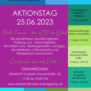 Aktionstag der LandFrauen im Kreis Ludwigsburg