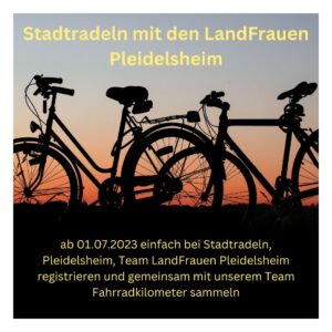 Stadtradeln mit den LandFrauen Pleidelsheim